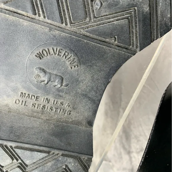 Wolverine Work Shoes Mens Sz 11 D Leather Black Oxfords Made In USA Protective