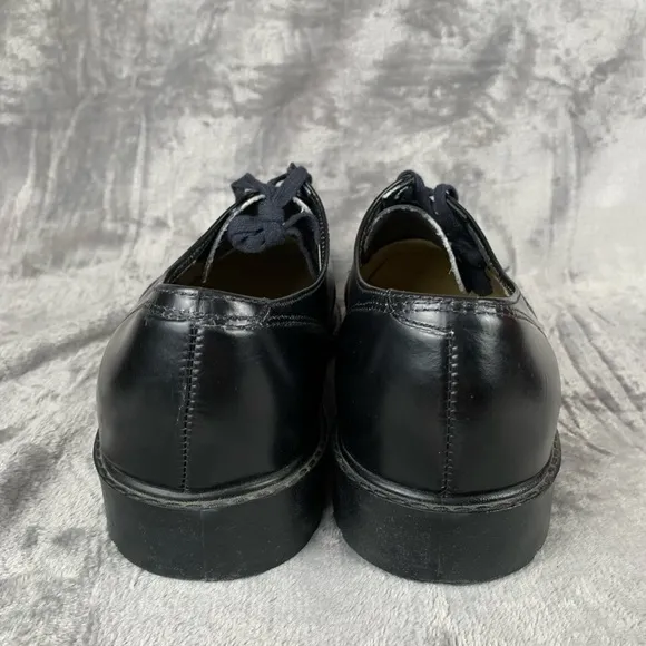 Wolverine Work Shoes Mens Sz 11 D Leather Black Oxfords Made In USA Protective