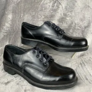 Wolverine Work Shoes Mens Sz 11 D Leather Black Oxfords Made In USA Protective