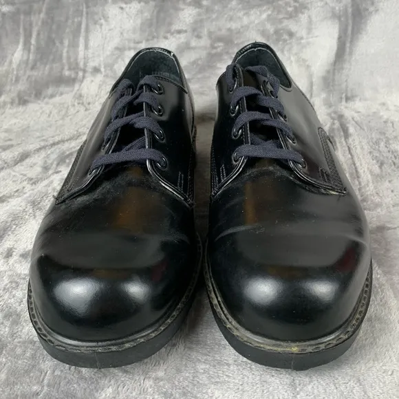 Wolverine Work Shoes Mens Sz 11 D Leather Black Oxfords Made In USA Protective