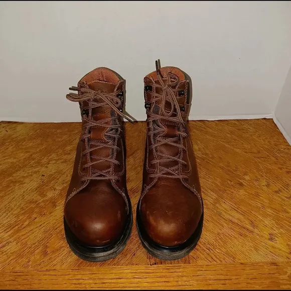 Women's 6.5M Timberland PRO 6&quot; Rigmaster Alloy Toe Work Boots Brwn Leather 88117