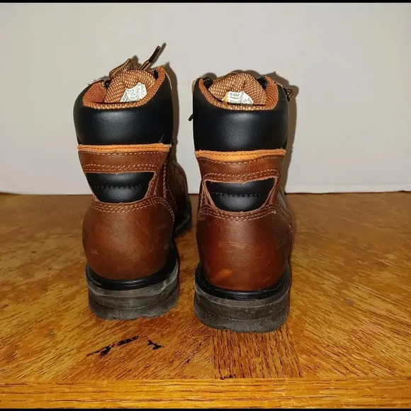 Women's 6.5M Timberland PRO 6&quot; Rigmaster Alloy Toe Work Boots Brwn Leather 88117