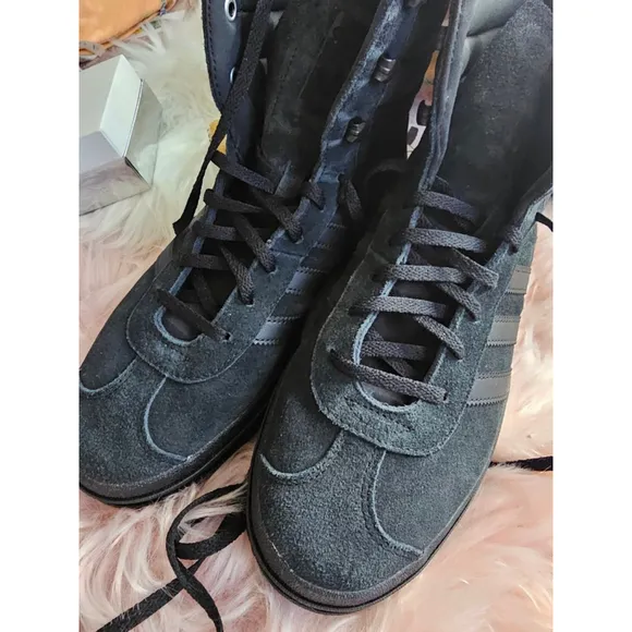 Women's Adidas Gazelle High Top Sneakers Black
