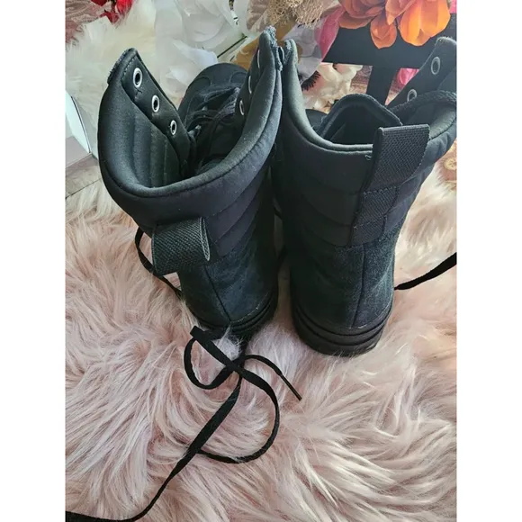 Women's Adidas Gazelle High Top Sneakers Black