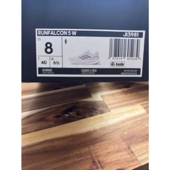 Women's Adidas Runfalcon 5 W Running Shoes Size 8 White/Pink