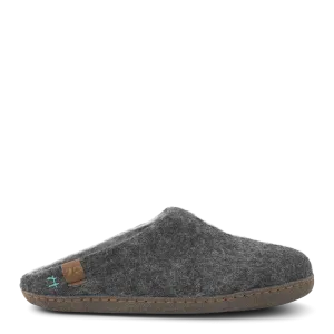 Womens Bhutan Wool Felt Slipper - Grey