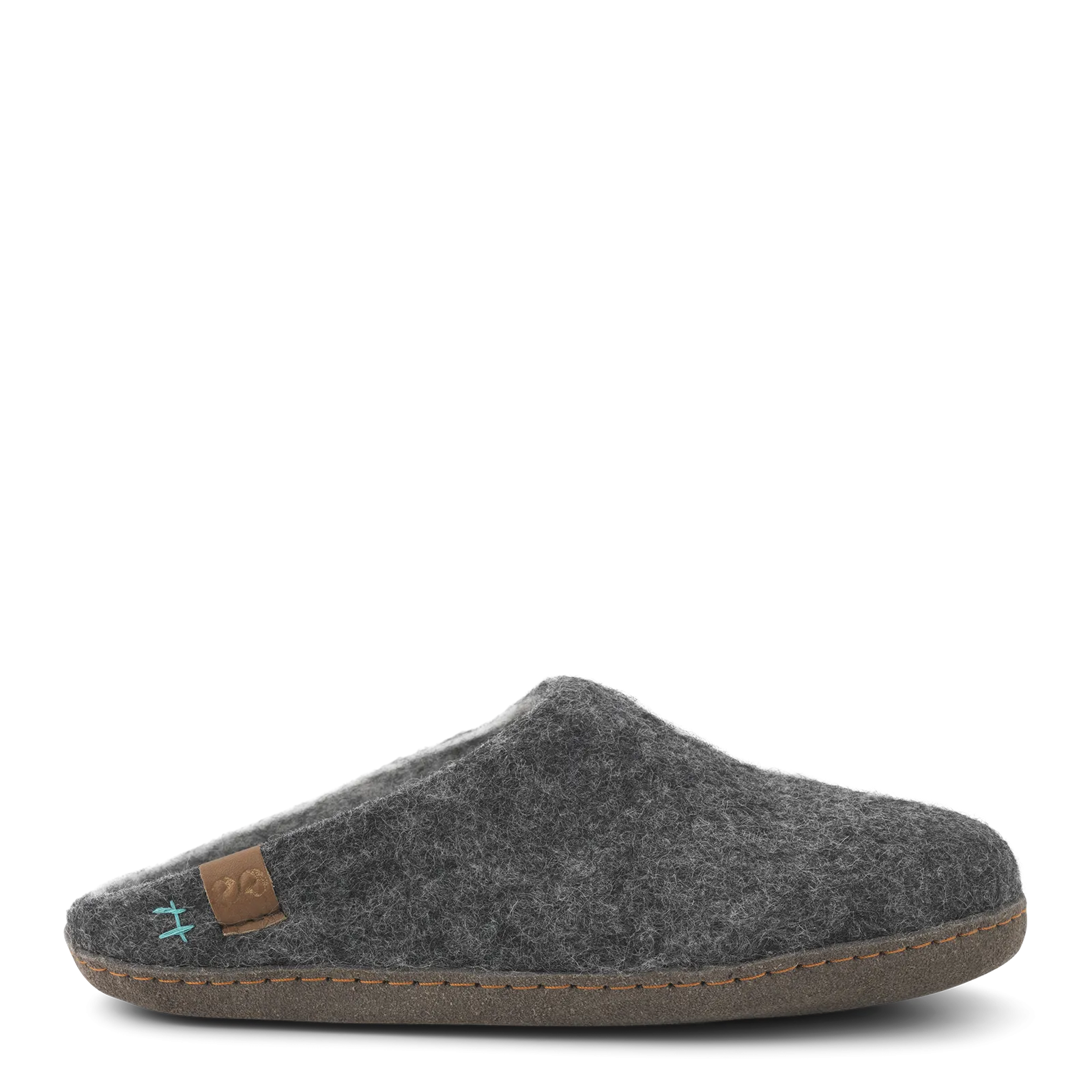 Womens Bhutan Wool Felt Slipper - Grey