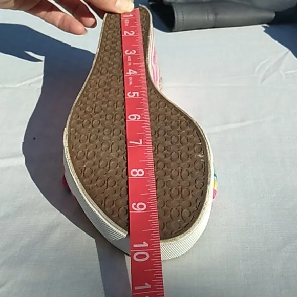 Women's Coach multi colored sandals size 9.5