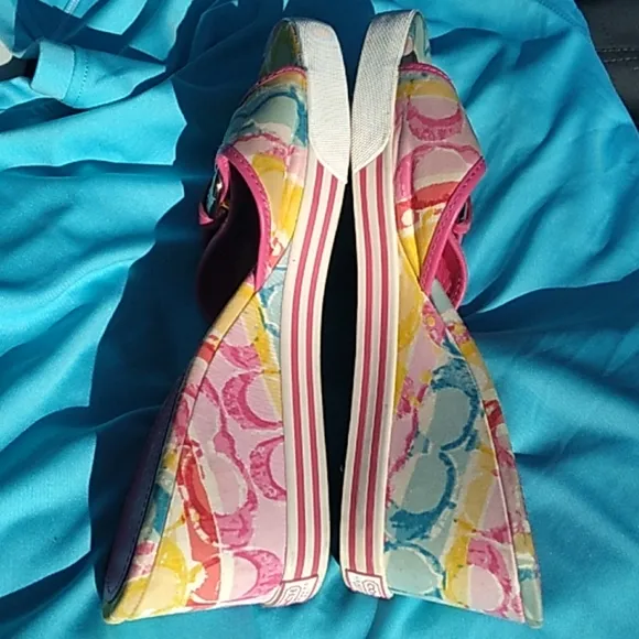 Women's Coach multi colored sandals size 9.5