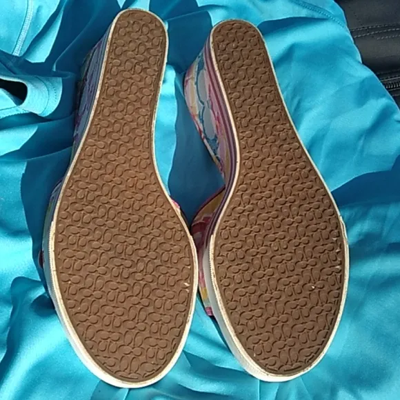 Women's Coach multi colored sandals size 9.5