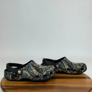 Womens Crocs Classic‎ Black Hogwarts Harry Potter Sandals Clogs Shoes Size 8 M
