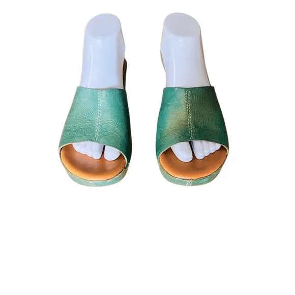 Women's Kork-Ease Greer Leather Wedge Sandals Size 7