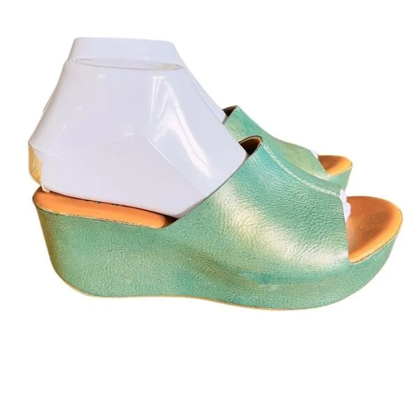Women's Kork-Ease Greer Leather Wedge Sandals Size 7