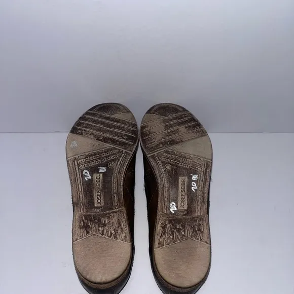 Women’s Loafers. Brown Josef Seibel Leather Slip-On Shoes