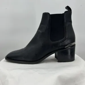 Women's Ma&amp;Lo Leather Ankle Boots Black Shoes 39/8.5