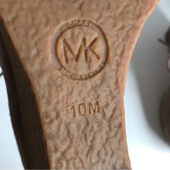 Womens MICHAEL Michael Kors Rory Suede Wedge Lace-Up Moc Toe Boots Size 10