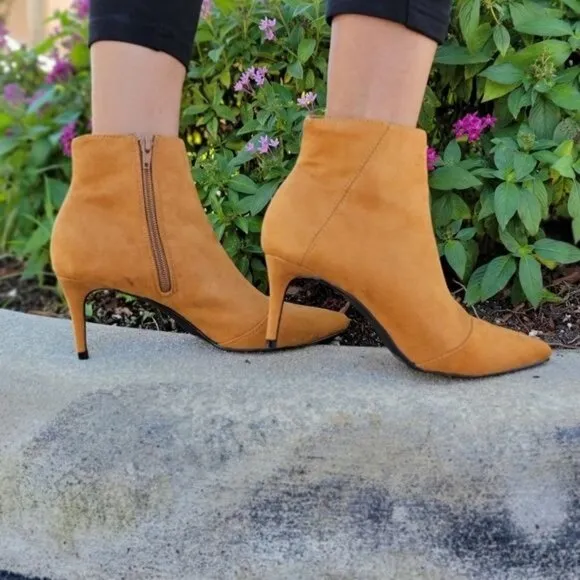 Women's‎ Mocha Pointy Toe Ankle Boots