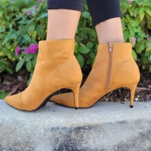 Women's‎ Mocha Pointy Toe Ankle Boots