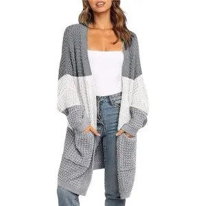 WOMEN'S Oversized Long Batwing Sleeve Cardigan Waffle Knit Sweater Coat