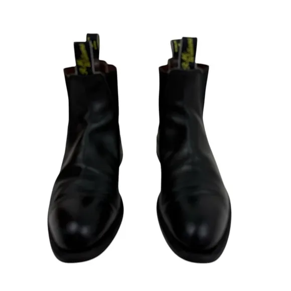 Womens R. M Williams Australia Black Leather Chelsea Boots Shoes Size 7.5 D