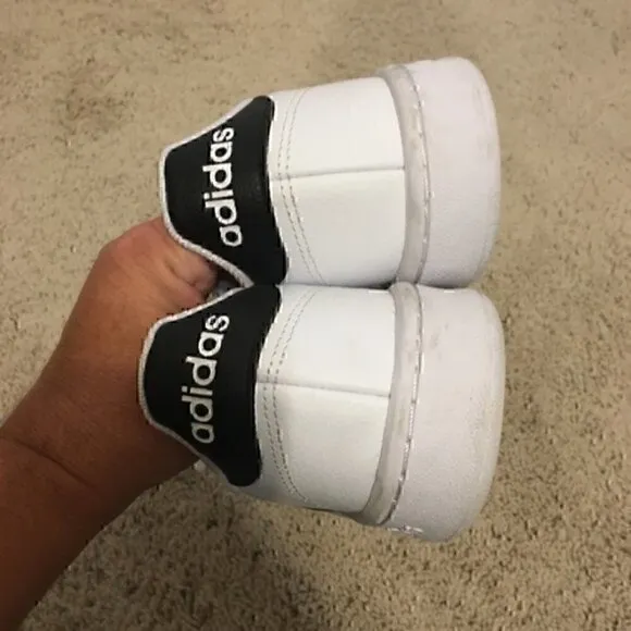 Women’s size 8.5 Adidas black and white shoes