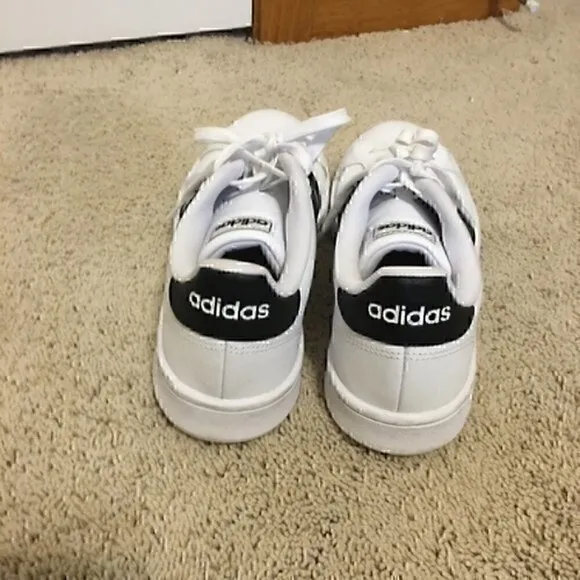 Women’s size 8.5 Adidas black and white shoes