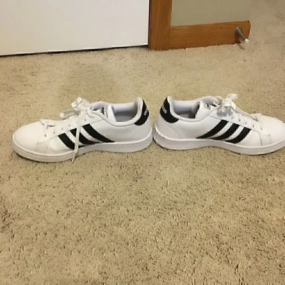 Women’s size 8.5 Adidas black and white shoes
