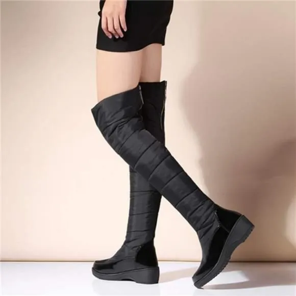 Women's Winter Over The Knee Thigh High Snow Boots Fur Lined Wide Calf B…