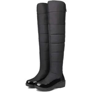 Women's Winter Over The Knee Thigh High Snow Boots Fur Lined Wide Calf B…