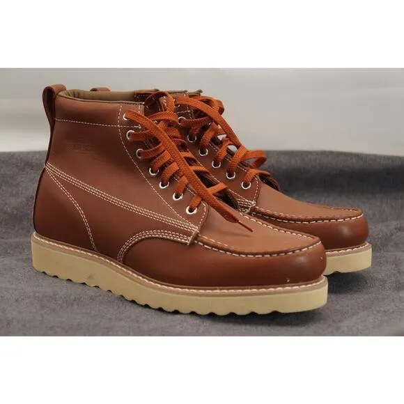 Work America Mens Brown Leather Ankle Work Boots Shoes 11 Medium (D) BHFO 6150