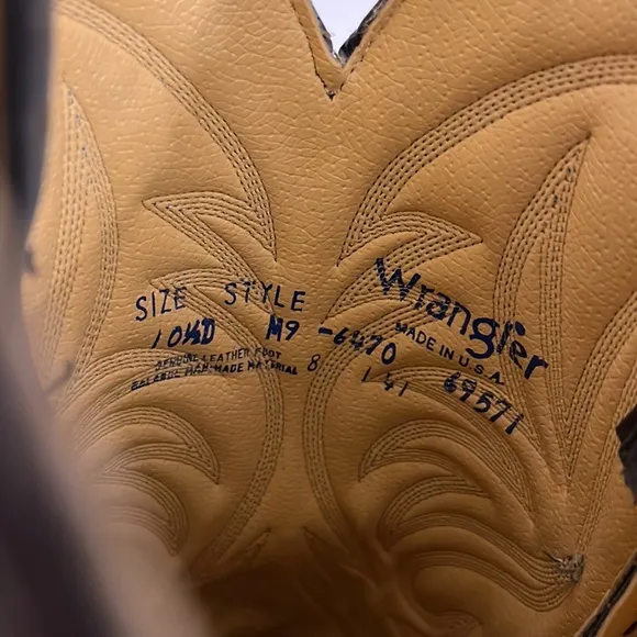 Wrangler Leather Western Cowboy Boots