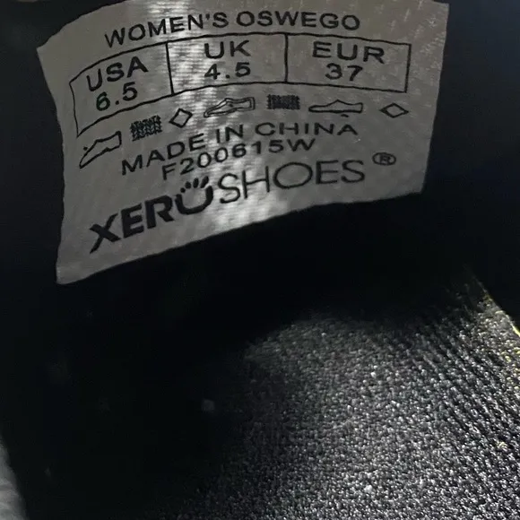 Xero Shoes Oswego Shoe Black and Gray Size 6.5