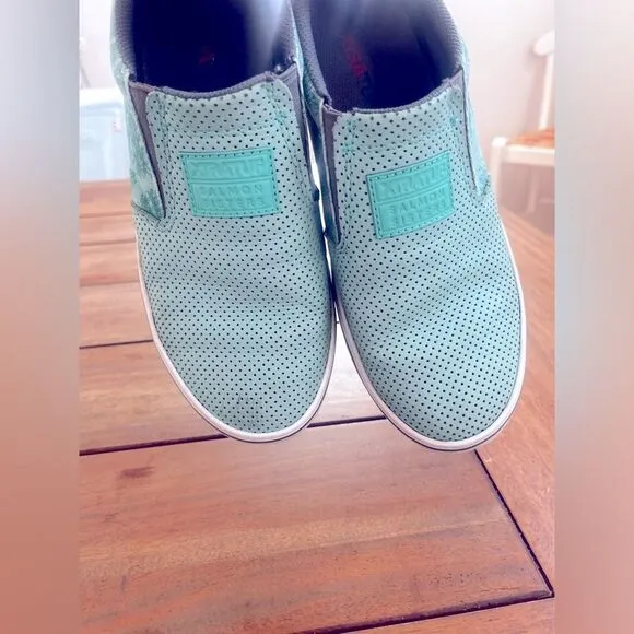 XTRATUF Salmon Sisters Mint Green Slip-On Sneakers; Size W8