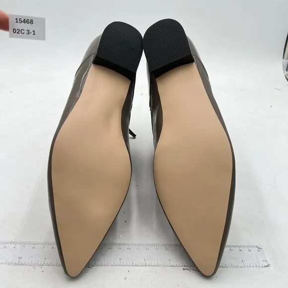 XYD Grey Pointed Toe Ankle Boots Low Heel Double Side Zippers Dress Shoes