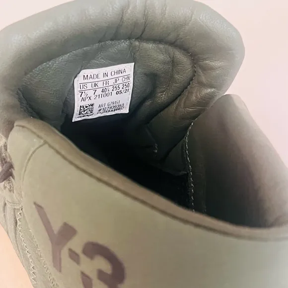 Y-3 Green High-Top Sneakers Unisex