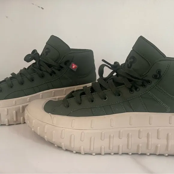 Y-3 Green High-Top Sneakers Unisex