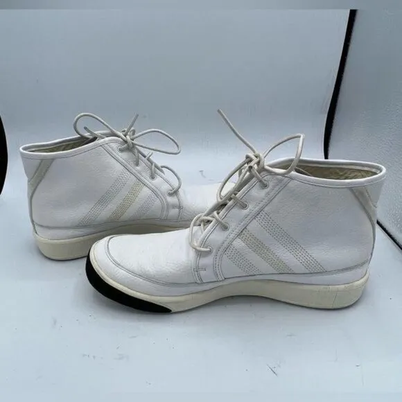 Y-3 YOHJI YAMAMOTO x ADIDAS High Top White Leather Sneakers Men's Size 7