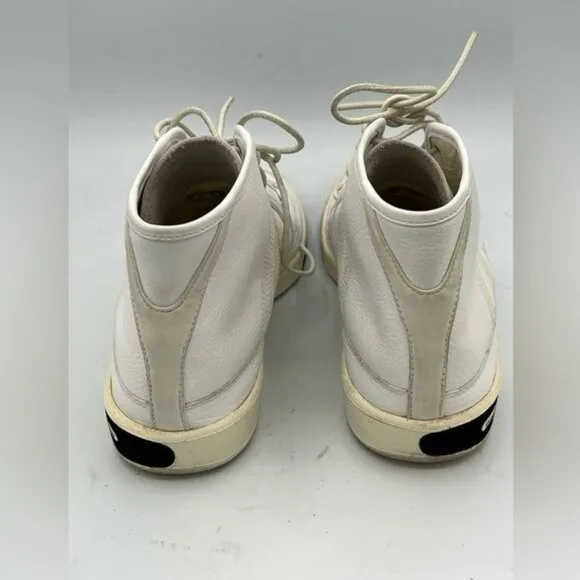 Y-3 YOHJI YAMAMOTO x ADIDAS High Top White Leather Sneakers Men's Size 7
