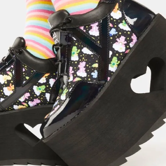 YRU x Care Bears | Qozmo Lo Care Bears Platform Sneakers