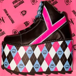YRU X MONSTER HIGH Qozmo Lace Up Platform Sneakers
