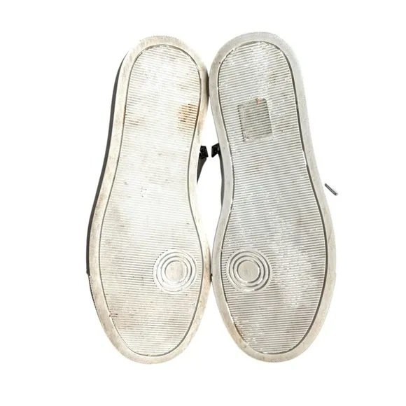 Zadig &amp; Voltaire High Flash Leather High-Top Sneakers Size EUC 37 US 7.5 White