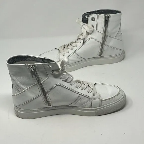 Zadig &amp; Voltaire High Flash white leather sneakers high-top 40 women