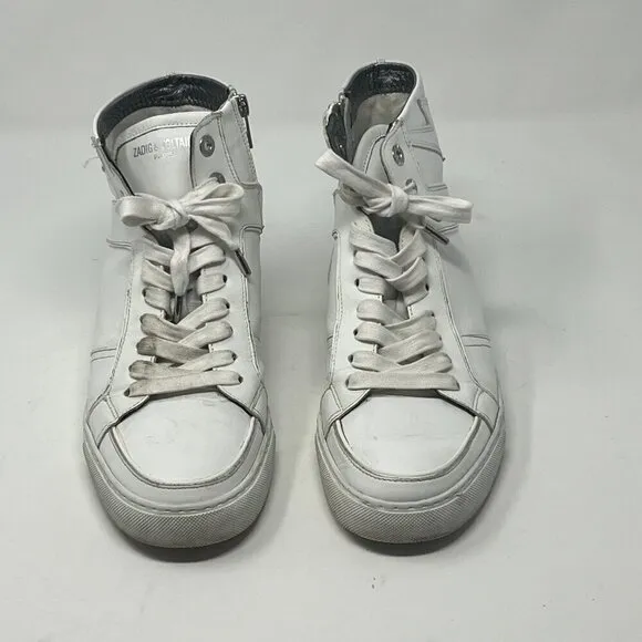 Zadig &amp; Voltaire High Flash white leather sneakers high-top 40 women