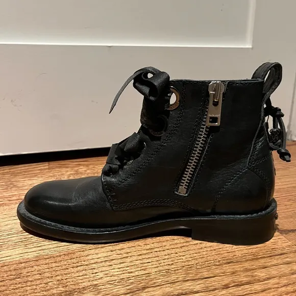Zadig Voltaire black biker boots