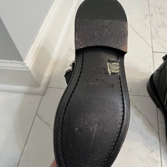 Zadig Voltaire black biker boots