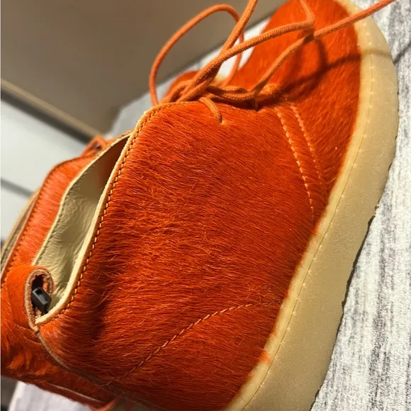 ZARA BOOTS ORANGE CLARKS X ZARA LEATHER ANLKE BOOTS SHOES SIZE 6.5