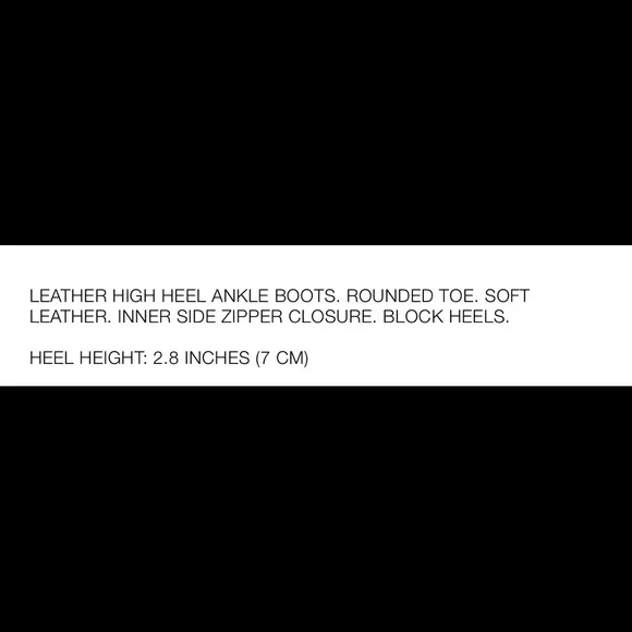 Zara heeled round toe ankle boots