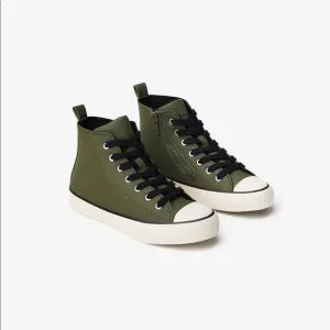 Zara kids khaki color high-top sneakers
