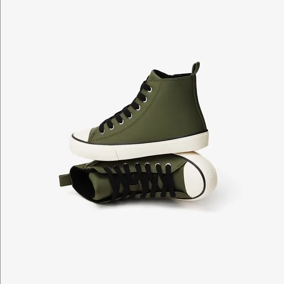 Zara kids khaki color high-top sneakers