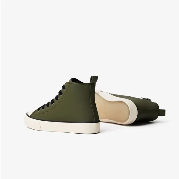 Zara kids khaki color high-top sneakers
